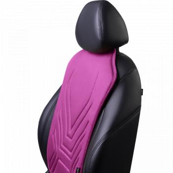 2 579 р. Накидка на сиденье (1 место Афины) ЛЮКС ст АЛЬБИОН Lord Autofashion   (фуксия, строчка темно-лиловая)  с доставкой в г. Кемерово. Увеличить фотографию 3