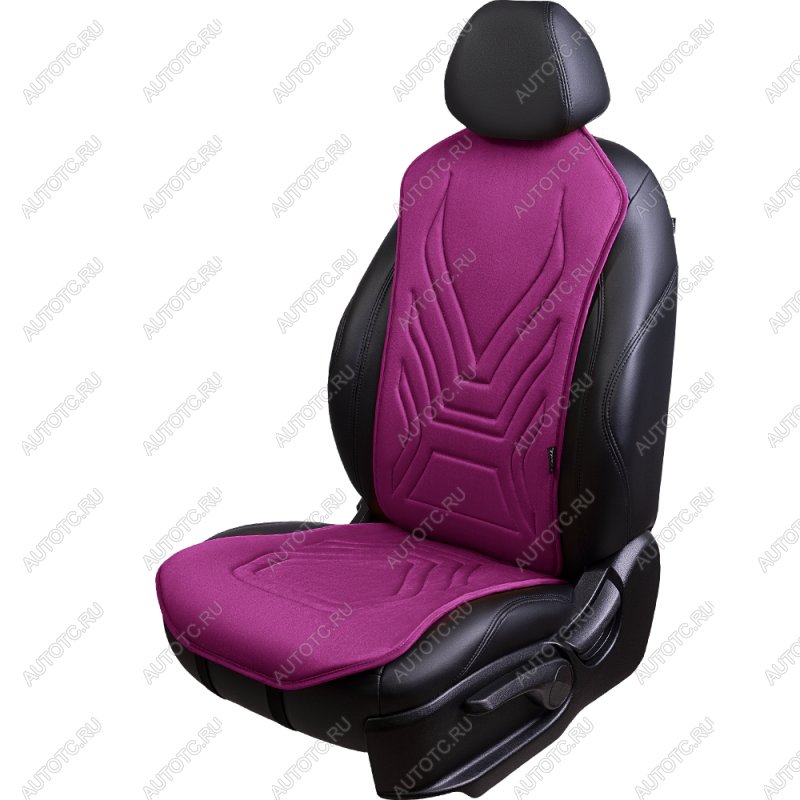 2 579 р. Накидка на сиденье (1 место Афины) ЛЮКС ст АЛЬБИОН Lord Autofashion   (фуксия, строчка темно-лиловая)  с доставкой в г. Кемерово
