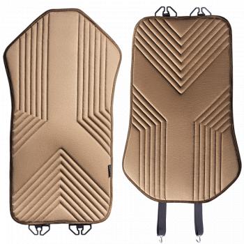 3 699 р. Накидка на сиденье (1 место Афины) ЛЮКС ст ВАН ВЭЙ Lord Autofashion   (бежевый, строчка коричневая)  с доставкой в г. Кемерово. Увеличить фотографию 9