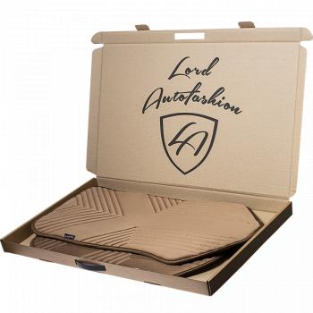 3 699 р. Накидка на сиденье (1 место Афины) ЛЮКС ст ВАН ВЭЙ Lord Autofashion   (бежевый, строчка коричневая)  с доставкой в г. Кемерово. Увеличить фотографию 10