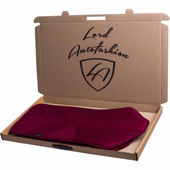 3 299 р. Накидка на сиденье (1 место Афины) ЛЮКС ст ВАН ВЭЙ Lord Autofashion   (бордовый, строчка бордовая)  с доставкой в г. Кемерово. Увеличить фотографию 8