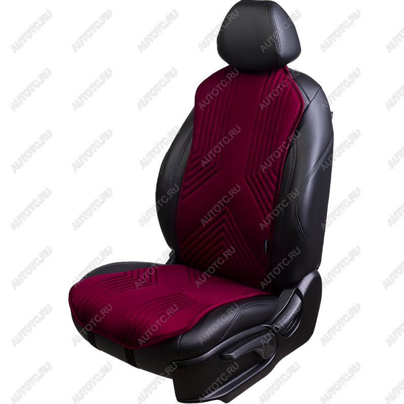 3 299 р. Накидка на сиденье (1 место Афины) ЛЮКС ст ВАН ВЭЙ Lord Autofashion   (бордовый, строчка бордовая)  с доставкой в г. Кемерово