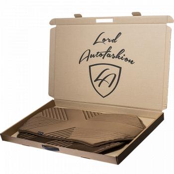 2 579 р. Накидка на сиденье (1 место Афины) ЛЮКС ст ВАН ВЭЙ Lord Autofashion   (коричневый, строчка коричневая)  с доставкой в г. Кемерово. Увеличить фотографию 7