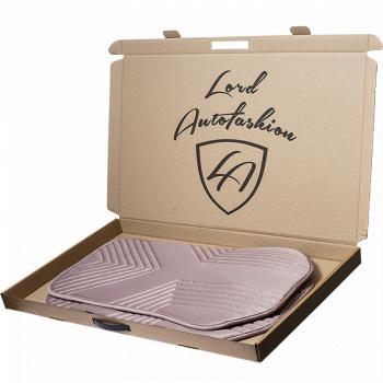 2 579 р. Накидка на сиденье (1 место Афины) ЛЮКС ст ВАН ВЭЙ Lord Autofashion   (розовый, строчка бежевая)  с доставкой в г. Кемерово. Увеличить фотографию 8