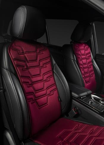 3 299 р. Накидка на сиденье (1 место Афины) ЛЮКС ст ФОРТ Lord Autofashion   (бордовый, строчка бордовая)  с доставкой в г. Кемерово. Увеличить фотографию 5