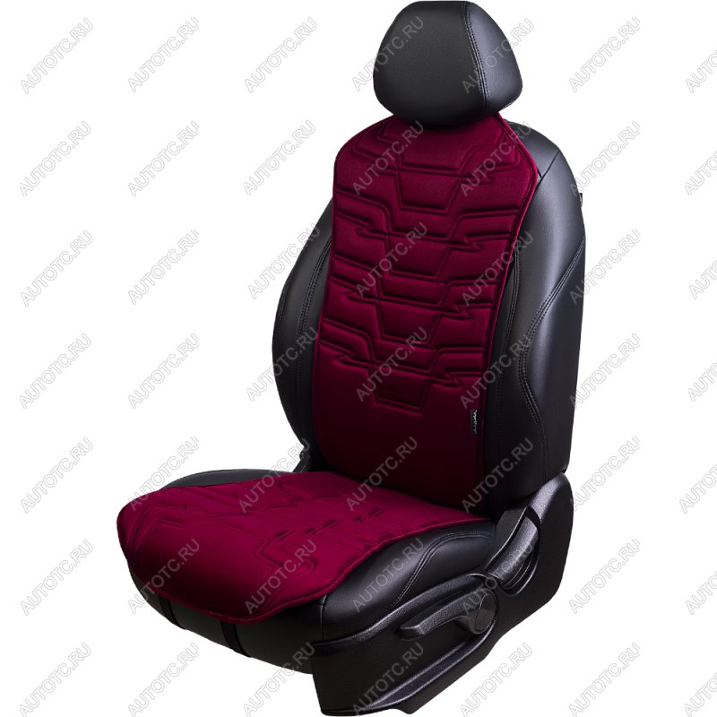 3 299 р. Накидка на сиденье (1 место Афины) ЛЮКС ст ФОРТ Lord Autofashion   (бордовый, строчка бордовая)  с доставкой в г. Кемерово