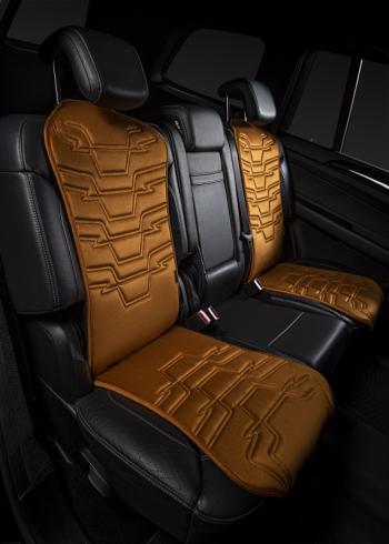 2 579 р. Накидка на сиденье (1 место Афины) ЛЮКС ст ФОРТ Lord Autofashion   (бронза, строчка светло-коричневая)  с доставкой в г. Кемерово. Увеличить фотографию 3