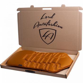 2 579 р. Накидка на сиденье (1 место Афины) ЛЮКС ст ФОРТ Lord Autofashion   (бронза, строчка светло-коричневая)  с доставкой в г. Кемерово. Увеличить фотографию 9