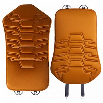 2 579 р. Накидка на сиденье (1 место Афины) ЛЮКС ст ФОРТ Lord Autofashion   (бронза, строчка светло-коричневая)  с доставкой в г. Кемерово. Увеличить фотографию 10