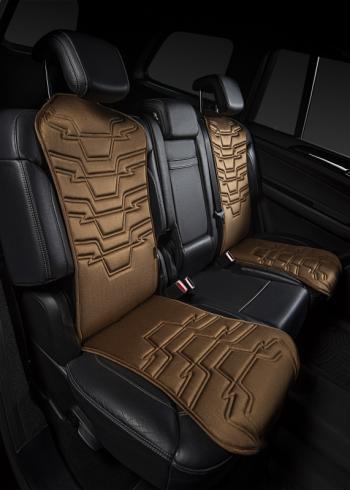 2 579 р. Накидка на сиденье (1 место Афины) ЛЮКС ст ФОРТ Lord Autofashion   (коричневый, строчка коричневая)  с доставкой в г. Кемерово. Увеличить фотографию 6