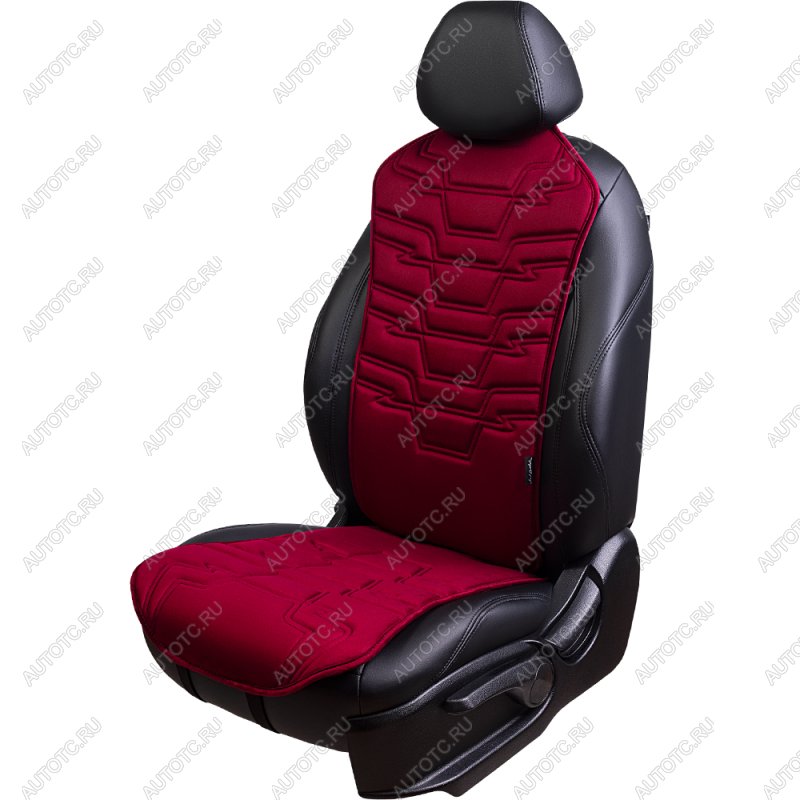 2 579 р. Накидка на сиденье (1 место Афины) ЛЮКС ст ФОРТ Lord Autofashion   (красный, строчка темно-красная)  с доставкой в г. Кемерово