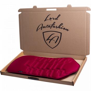 2 579 р. Накидка на сиденье (1 место Афины) ЛЮКС ст ФОРТ Lord Autofashion   (красный, строчка темно-красная)  с доставкой в г. Кемерово. Увеличить фотографию 10