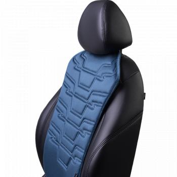 2 579 р. Накидка на сиденье (1 место Афины) ЛЮКС ст ФОРТ Lord Autofashion   (мурена, строчка серо-голубая)  с доставкой в г. Кемерово. Увеличить фотографию 5