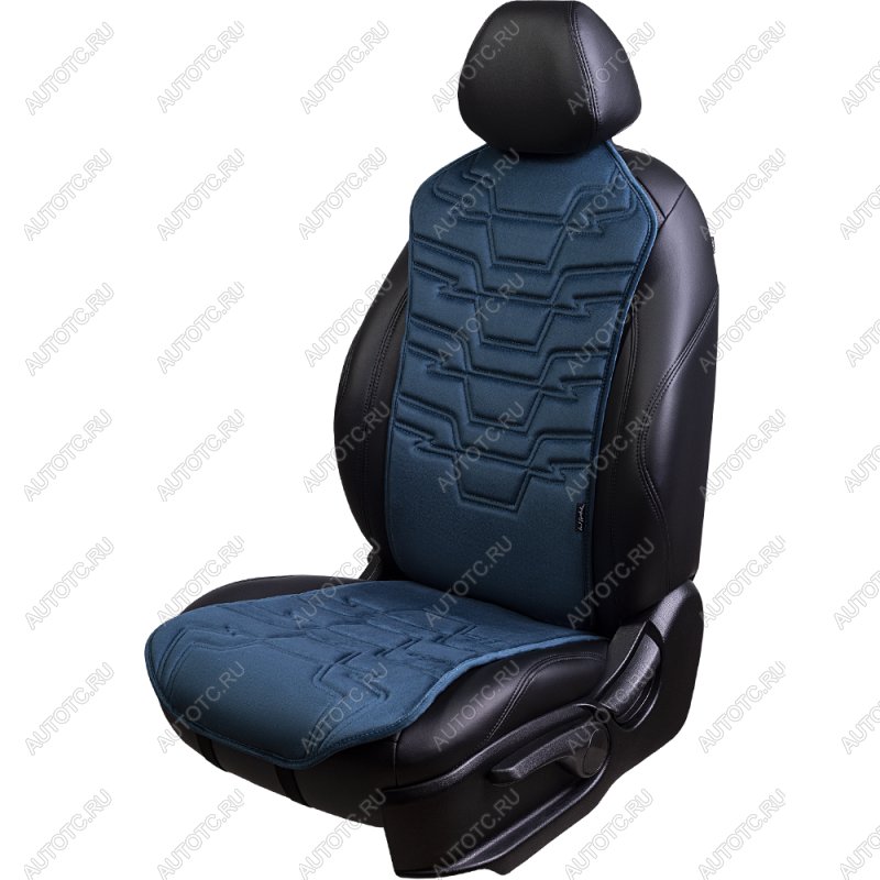 2 579 р. Накидка на сиденье (1 место Афины) ЛЮКС ст ФОРТ Lord Autofashion   (мурена, строчка серо-голубая)  с доставкой в г. Кемерово