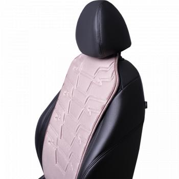 2 579 р. Накидка на сиденье (1 место Афины) ЛЮКС ст ФОРТ Lord Autofashion   (розовый, строчка бежевая)  с доставкой в г. Кемерово. Увеличить фотографию 4