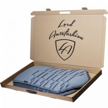 2 579 р. Накидка на сиденье (1 место Афины) ЛЮКС ст ФОРТ Lord Autofashion   (серо-голубой, строчка серо-голубая)  с доставкой в г. Кемерово. Увеличить фотографию 7