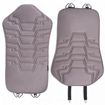 2 579 р. Накидка на сиденье (1 место Афины) ЛЮКС ст ФОРТ Lord Autofashion   (серый, строчка серая)  с доставкой в г. Кемерово. Увеличить фотографию 9