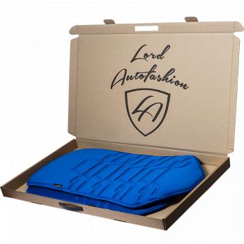 2 579 р. Накидка на сиденье (1 место Афины) ЛЮКС ст ФОРТ Lord Autofashion   (синий, строчка темно-синяя)  с доставкой в г. Кемерово. Увеличить фотографию 8