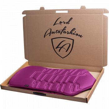 2 579 р. Накидка на сиденье (1 место Афины) ЛЮКС ст ФОРТ Lord Autofashion   (фуксия, строчка темно-лиловая)  с доставкой в г. Кемерово. Увеличить фотографию 3