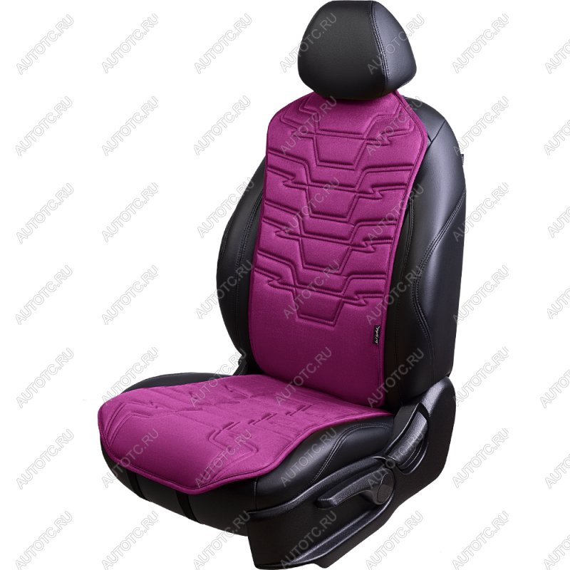 2 579 р. Накидка на сиденье (1 место Афины) ЛЮКС ст ФОРТ Lord Autofashion   (фуксия, строчка темно-лиловая)  с доставкой в г. Кемерово