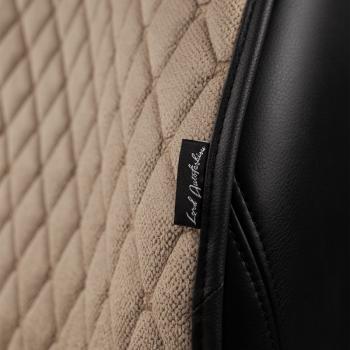 2 899 р. Накидка на сиденье (2 места Каир) ТЕЙЛОР ст БАЙРОН Lord Autofashion   (бежевый, строчка бежевая)  с доставкой в г. Кемерово. Увеличить фотографию 9
