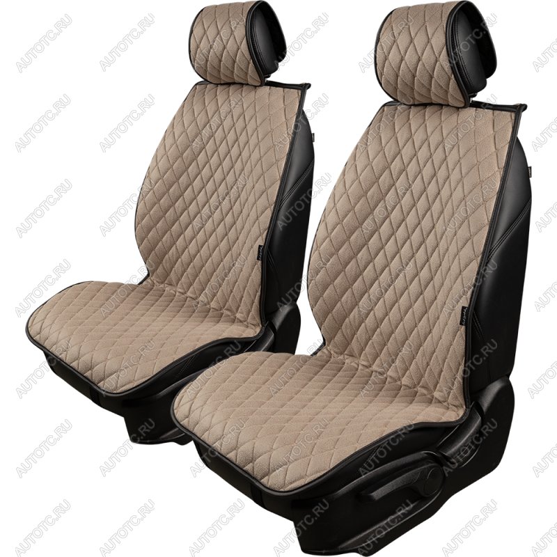 2 899 р. Накидка на сиденье (2 места Каир) ТЕЙЛОР ст БАЙРОН Lord Autofashion   (бежевый, строчка бежевая)  с доставкой в г. Кемерово