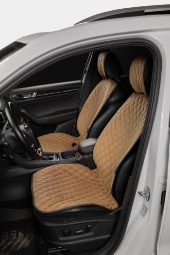 2 899 р. Накидка на сиденье (2 места Каир) ТЕЙЛОР ст БАЙРОН Lord Autofashion   (бронза, строчка бежевая)  с доставкой в г. Кемерово. Увеличить фотографию 3