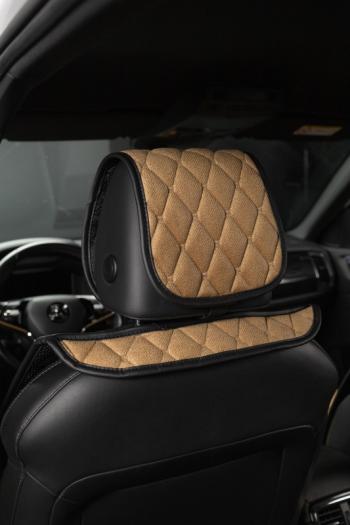 2 899 р. Накидка на сиденье (2 места Каир) ТЕЙЛОР ст БАЙРОН Lord Autofashion   (бронза, строчка бежевая)  с доставкой в г. Кемерово. Увеличить фотографию 5