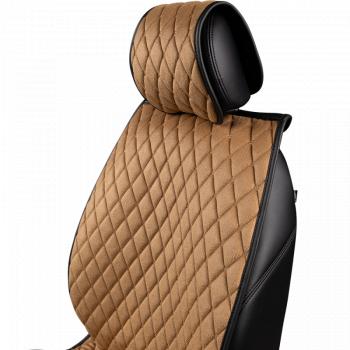 2 899 р. Накидка на сиденье (2 места Каир) ТЕЙЛОР ст БАЙРОН Lord Autofashion   (бронза, строчка бежевая)  с доставкой в г. Кемерово. Увеличить фотографию 2
