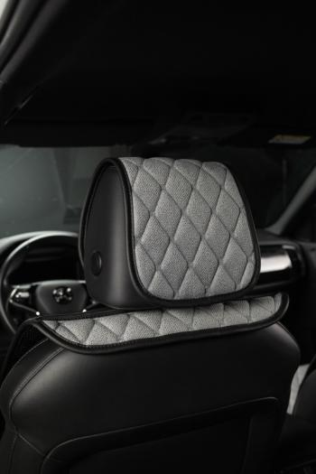4 199 р. Накидка на сиденье (2 места Каир) ТЕЙЛОР ст БАЙРОН Lord Autofashion   (светло-серая, строчка серая)  с доставкой в г. Кемерово. Увеличить фотографию 3