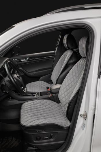 4 199 р. Накидка на сиденье (2 места Каир) ТЕЙЛОР ст БАЙРОН Lord Autofashion   (светло-серая, строчка серая)  с доставкой в г. Кемерово. Увеличить фотографию 5