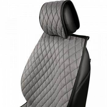 4 199 р. Накидка на сиденье (2 места Каир) ТЕЙЛОР ст БАЙРОН Lord Autofashion   (светло-серая, строчка серая)  с доставкой в г. Кемерово. Увеличить фотографию 8