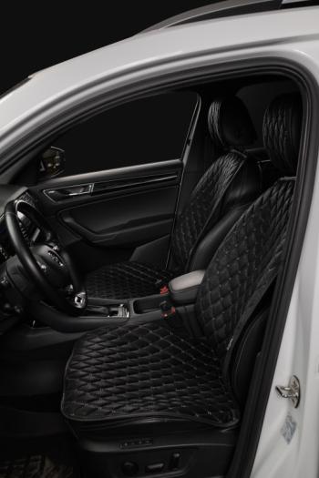 4 199 р. Накидка на сиденье (2 места Каир) ТЕЙЛОР ст БАЙРОН Lord Autofashion   (черный, строчка бежевая)  с доставкой в г. Кемерово. Увеличить фотографию 4