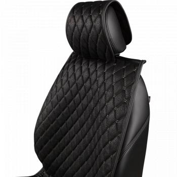 4 199 р. Накидка на сиденье (2 места Каир) ТЕЙЛОР ст БАЙРОН Lord Autofashion   (черный, строчка бежевая)  с доставкой в г. Кемерово. Увеличить фотографию 7