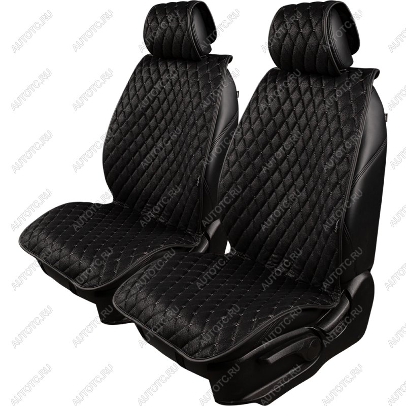 3 999 р. Накидка на сиденье (2 места Каир) ТЕЙЛОР ст БАЙРОН Lord Autofashion   (черный, строчка серая)  с доставкой в г. Кемерово