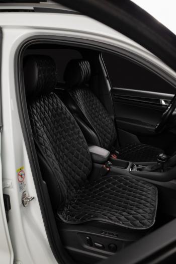 3 999 р. Накидка на сиденье (2 места Каир) ТЕЙЛОР ст БАЙРОН Lord Autofashion   (черный, строчка серая)  с доставкой в г. Кемерово. Увеличить фотографию 3
