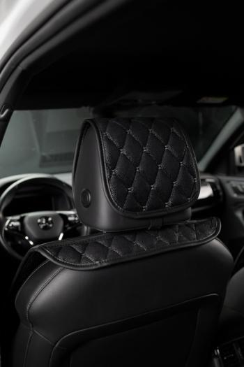 3 999 р. Накидка на сиденье (2 места Каир) ТЕЙЛОР ст БАЙРОН Lord Autofashion   (черный, строчка серая)  с доставкой в г. Кемерово. Увеличить фотографию 5