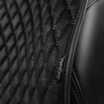 3 999 р. Накидка на сиденье (2 места Каир) ТЕЙЛОР ст БАЙРОН Lord Autofashion   (черный, строчка серая)  с доставкой в г. Кемерово. Увеличить фотографию 7