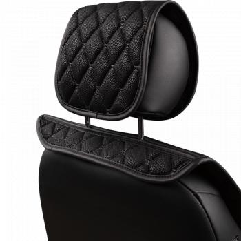 3 999 р. Накидка на сиденье (2 места Каир) ТЕЙЛОР ст БАЙРОН Lord Autofashion   (черный, строчка серая)  с доставкой в г. Кемерово. Увеличить фотографию 9