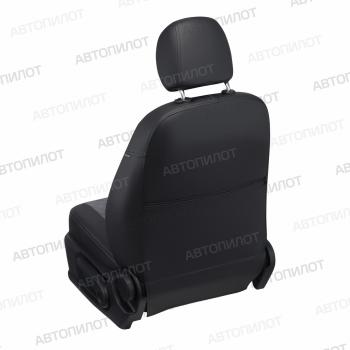 8 499 р. Чехлы на сиденья Алькантара ромб (к. TrendLine раздел. 40/60 + вырез под подлокот.+ надкрыльн. экокожа) Автопилот Volkswagen Passat B7 седан (2010-2015) (черный/серый)  с доставкой в г. Кемерово. Увеличить фотографию 4