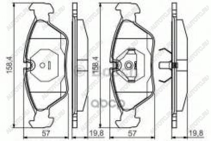 4 799 р. Колодки тормозные передние (4шт.) BOSCH  BMW 3 серия  E30 (1981-1994) купе, седан, универсал  с доставкой в г. Кемерово