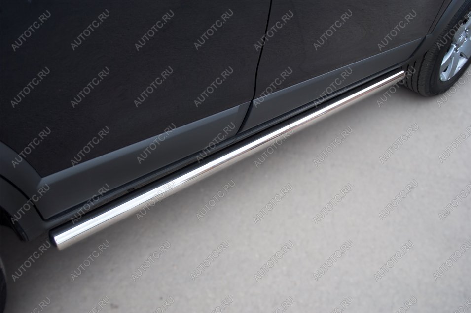 19 999 р. Пороги труба SLITKOFF  Chevrolet Captiva (2011-2013) 1-ый рестайлинг (d57 мм)  с доставкой в г. Кемерово