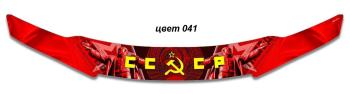 3 199 р. Дефлектор капота CA-Plastic  Geely Okavango (2021-2025) (Серия Полноцвет, окрашенный)  с доставкой в г. Кемерово. Увеличить фотографию 44