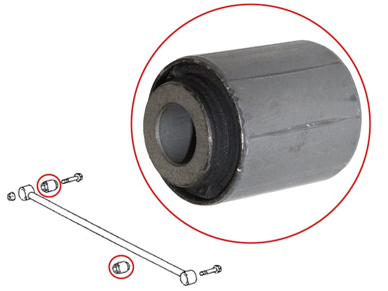 1 169 р. Сайлентблок Toyota Land Cruiser (J100) 98-07  Land Cruiser Prado (J120,J150) 02-20  Lexus GX 02-09 TOYOTA 48706-60060  с доставкой в г. Кемерово