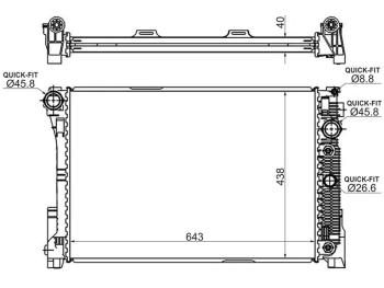 29 999 р. Радиатор                                                                                             DENSO DRM17048  с доставкой в г. Кемерово. Увеличить фотографию 1