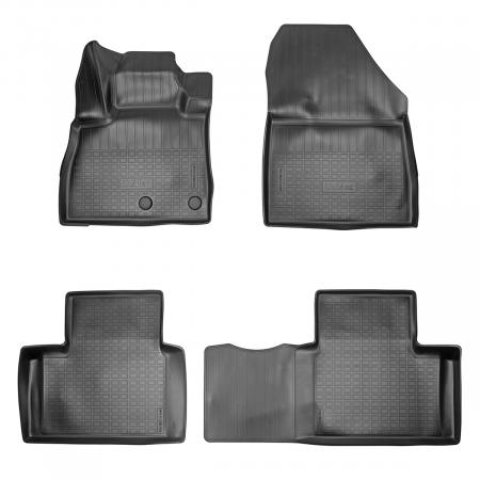 2 399 р. Коврики салонные (1, 2 ряд) Norplast Unidec  Renault Grand Scenic  R9 (2016-2020) дорестайлинг (черные)  с доставкой в г. Кемерово