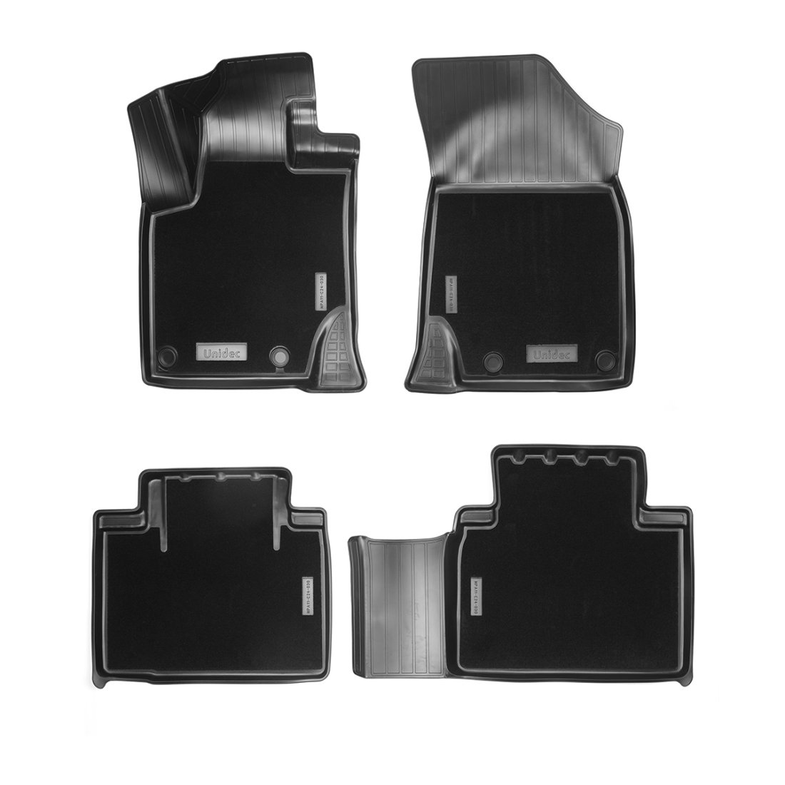 3 399 р. Коврики салонные комбинированные Unidec  Geely Atlas Pro  NL3 (2019-2025) (черные)  с доставкой в г. Кемерово