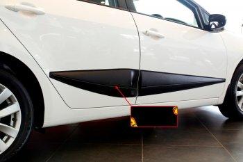 Передний левый молдинг на двери широкий Русская Артель KIA Cerato 3 YD дорестайлинг седан (2013-2016)