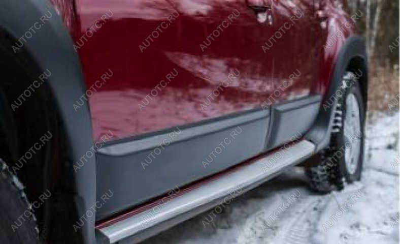 2 059 р. Задний левый молдинги на двери Русская Артель  Renault Duster  HS (2010-2015) дорестайлинг (шагрень)  с доставкой в г. Кемерово