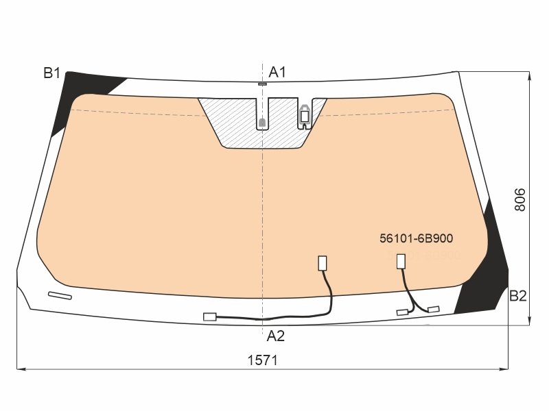 122 999 р. Стекло лобовое (Обогрев полный Датчик дождя) Toyota Land Cruiser (J300) 21- TOYOTA 56101-6B900  с доставкой в г. Кемерово